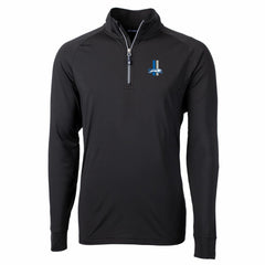 Detroit Lions Cutter & Buck Adapt Eco Knit Stretch Recycled Quarter-Zip Throwback Pullover Top - Black - NFL