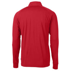 Buffalo Bills Cutter & Buck Adapt Eco Knit Stretch Recycled Quarter-Zip Throwback Pullover Top - Red - NFL