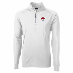 Buffalo Bills Cutter & Buck Adapt Eco Knit Stretch Recycled Quarter-Zip Throwback Pullover Top - White - NFL