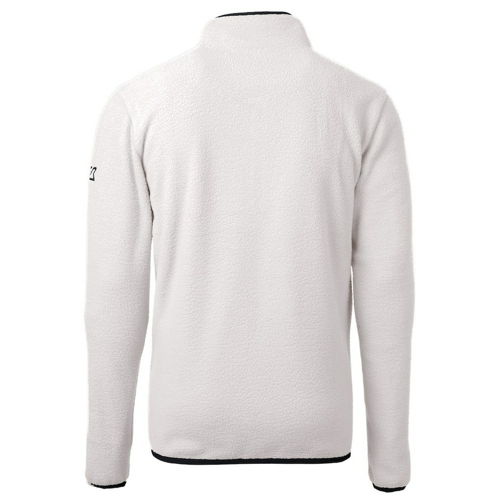 Chicago Bears Cutter & Buck Throwback Eco Sherpa Fleece Quarter-Zip Pullover Jacket - White - NFL