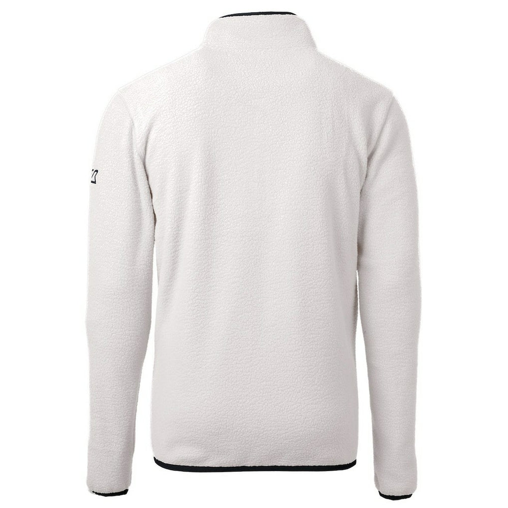 Chicago Bears Cutter & Buck Throwback Eco Sherpa Fleece Quarter-Zip Pullover Jacket - White - NFL