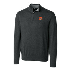 Cincinnati Bengals Cutter & Buck Throwback Logo Lakemont Tri-Blend Quarter-Zip Pullover Sweater - Heather Charcoal - NFL