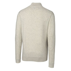 New Orleans Saints Cutter & Buck Throwback Logo Lakemont Tri-Blend Quarter-Zip Pullover Sweater - Oatmeal - NFL