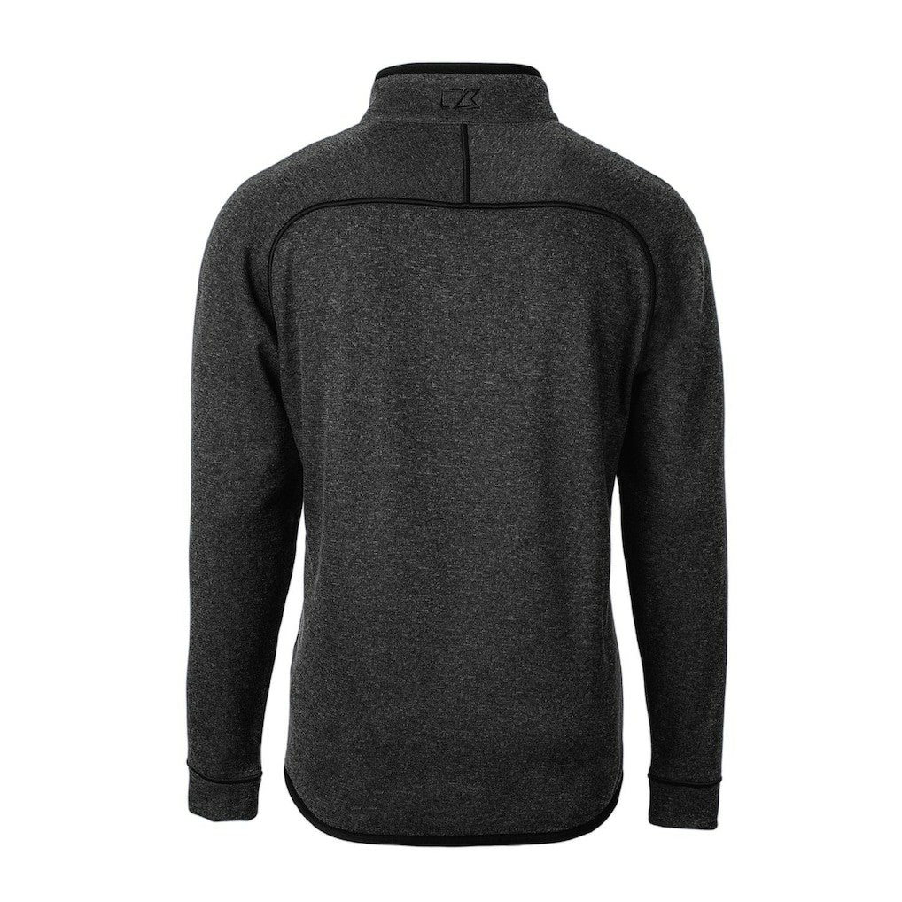 Chicago Bears Cutter & Buck Throwback Logo Mainsail Sweater-Knit Half-Zip Pullover Jacket - Heather Charcoal - NFL