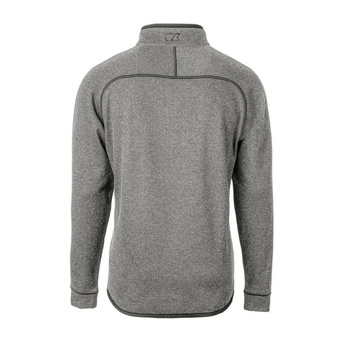 Detroit Lions Cutter & Buck Throwback Logo Mainsail Sweater-Knit Half-Zip Pullover Jacket - Heather Gray - NFL