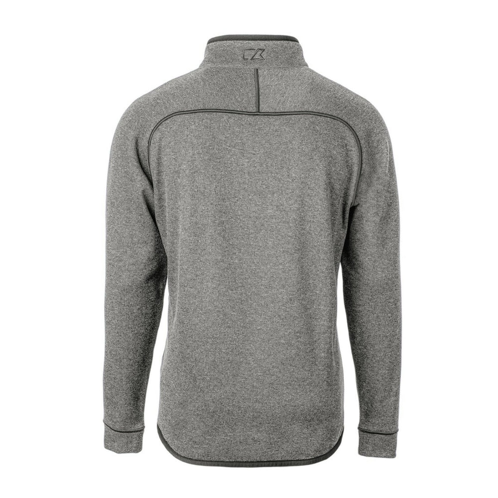 Detroit Lions Cutter & Buck Throwback Logo Mainsail Sweater-Knit Half-Zip Pullover Jacket - Heather Gray - NFL