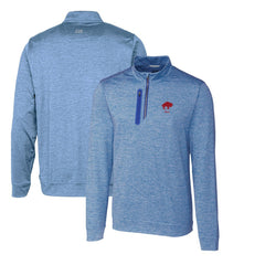 Buffalo Bills Cutter & Buck Stealth Heathered Throwback Logo Quarter-Zip Pullover Top - Royal - NFL