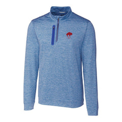 Buffalo Bills Cutter & Buck Stealth Heathered Throwback Logo Quarter-Zip Pullover Top - Royal - NFL