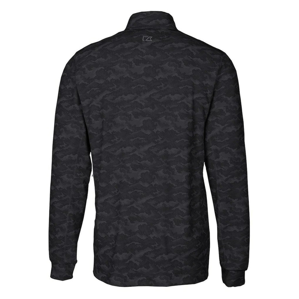 San Francisco 49ers Cutter & Buck Throwback Logo Traverse Camo Print Stretch Quarter-Zip Pullover Top - Black - NFL