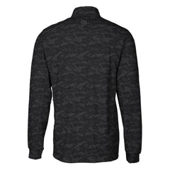 Detroit Lions Cutter & Buck Throwback Logo Traverse Camo Print Stretch Quarter-Zip Pullover Top - Black - NFL