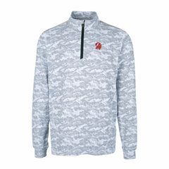 Tampa Bay Buccaneers Cutter & Buck Throwback Logo Traverse Camo Print Stretch Quarter-Zip Pullover Top - Charcoal - NFL