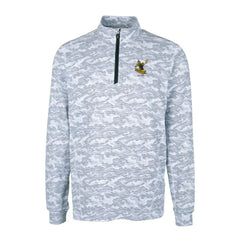 Pittsburgh Steelers Cutter & Buck Throwback Logo Traverse Camo Print Stretch Quarter-Zip Pullover Top - Charcoal - NFL
