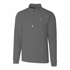 Cleveland Browns Cutter & Buck Throwback Logo Traverse Stretch Quarter-Zip Pullover Top - Steel - NFL