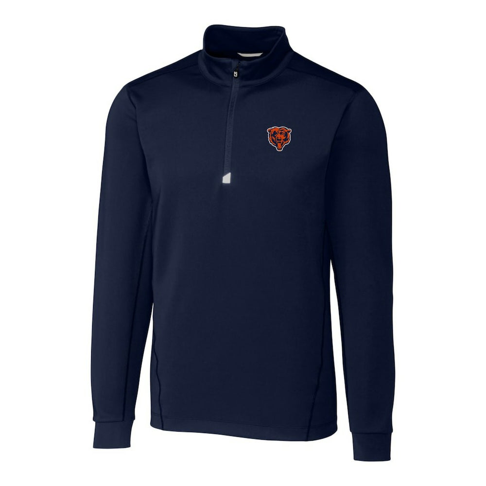Chicago Bears Cutter & Buck Throwback Logo Traverse Stretch Quarter-Zip Pullover Top - Navy - NFL