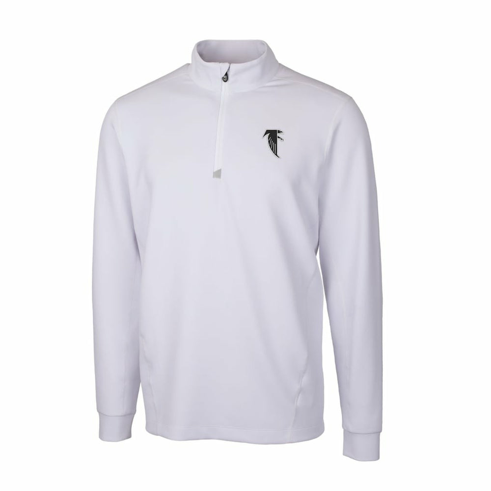 Atlanta Falcons Cutter & Buck Throwback Logo Traverse Stretch Quarter-Zip Pullover Top - White - NFL