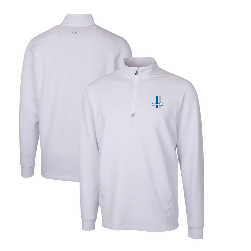 Detroit Lions Cutter & Buck Throwback Logo Traverse Stretch Quarter-Zip Pullover Top - White - NFL