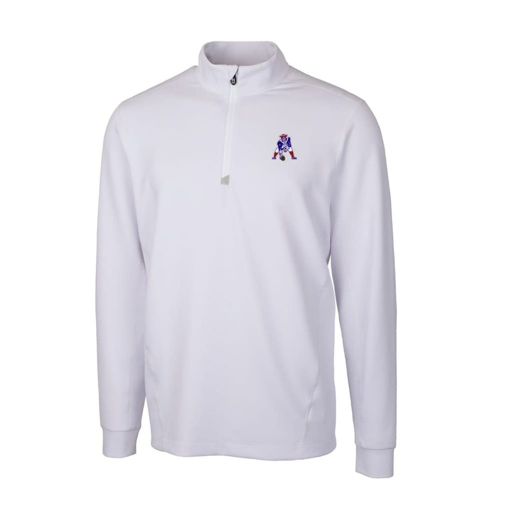 New England Patriots Cutter & Buck Throwback Logo Traverse Stretch Quarter-Zip Pullover Top - White - NFL