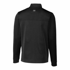 Detroit Lions Cutter & Buck Throwback Logo Traverse Stripe Stretch Quarter-Zip Pullover Top - Black - NFL