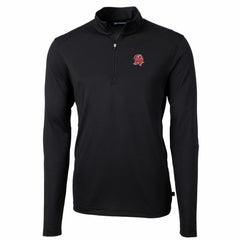 Tampa Bay Buccaneers Cutter & Buck Throwback Logo Virtue Eco Pique Recycled Quarter-Zip Pullover Top - Black - NFL