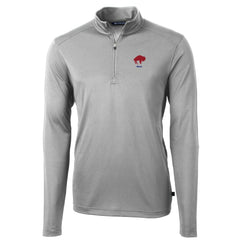 Buffalo Bills Cutter & Buck Throwback Logo Virtue Eco Pique Recycled Quarter-Zip Pullover Top - Gray - NFL