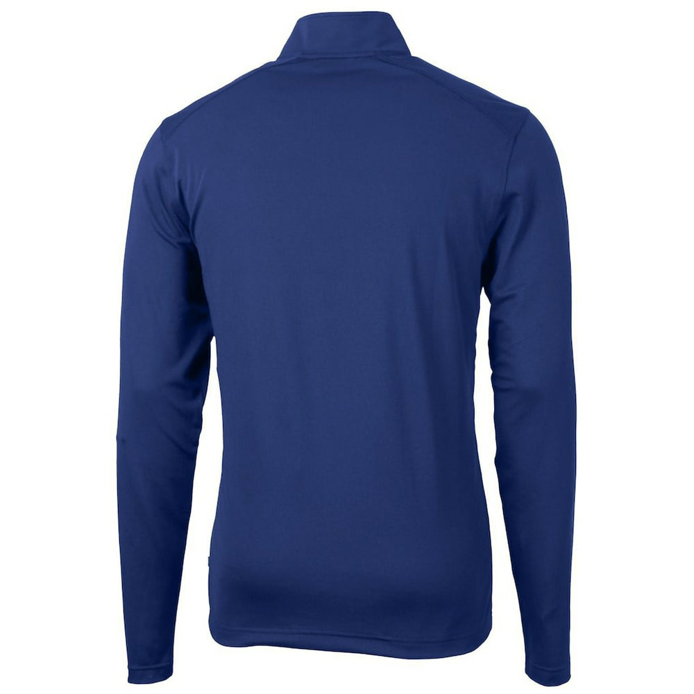 Indianapolis Colts Cutter & Buck Throwback Logo Virtue Eco Pique Recycled Quarter-Zip Pullover Top - Royal - NFL