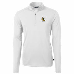 Pittsburgh Steelers Cutter & Buck Throwback Logo Virtue Eco Pique Recycled Quarter-Zip Pullover Top - White - NFL