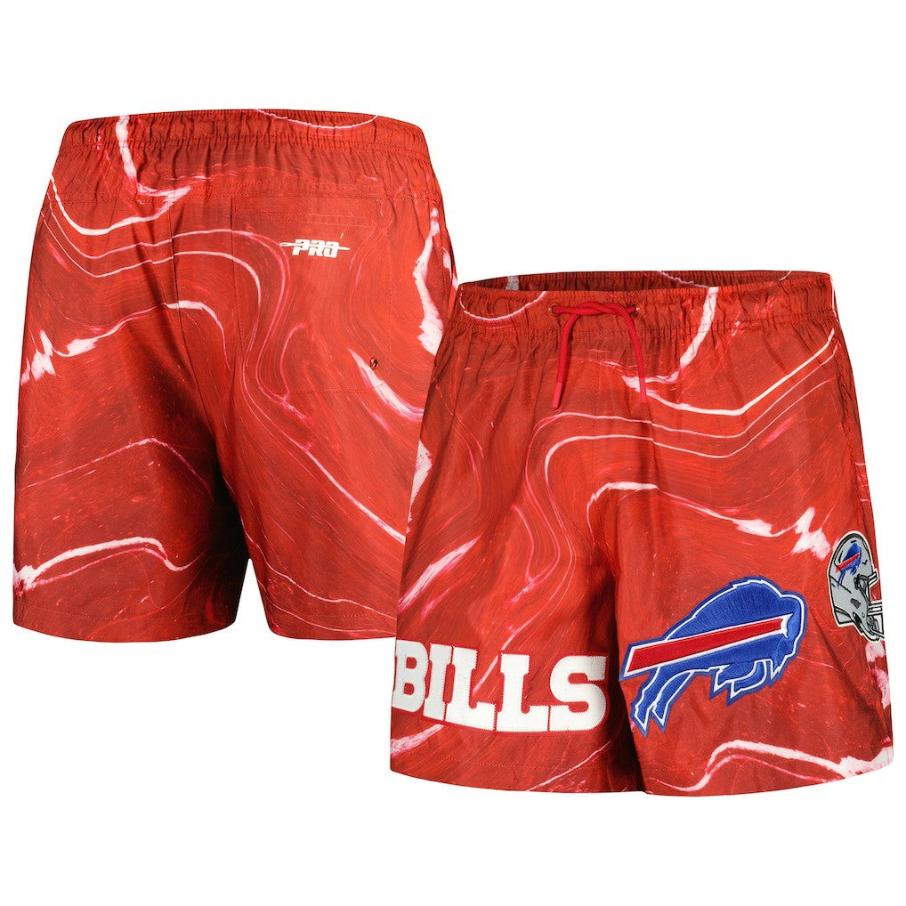 Buffalo Bills Pro Standard Allover Marble Print Shorts - Red - NFL