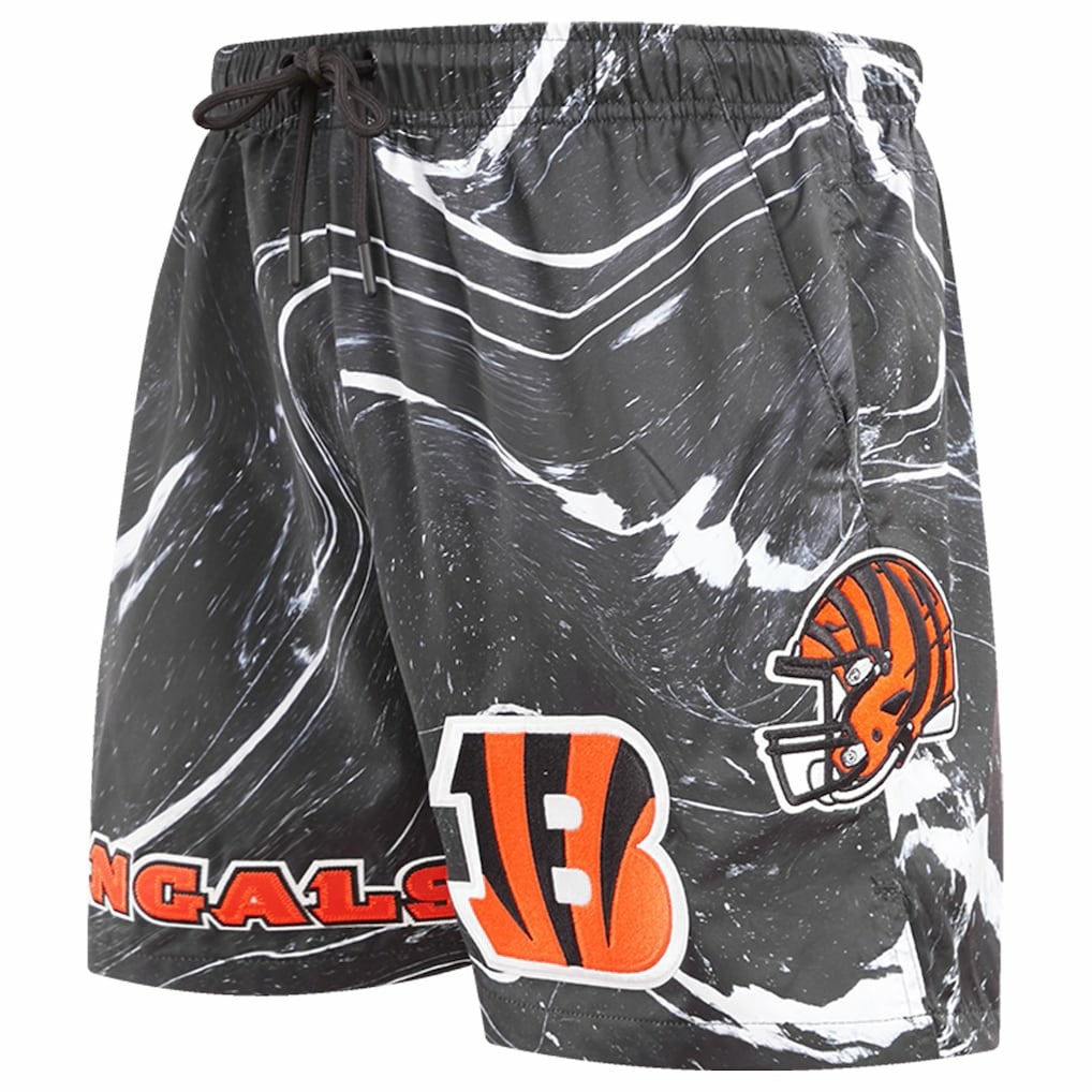 Cincinnati Bengals Pro Standard Allover Marble Print Shorts - Black - NFL