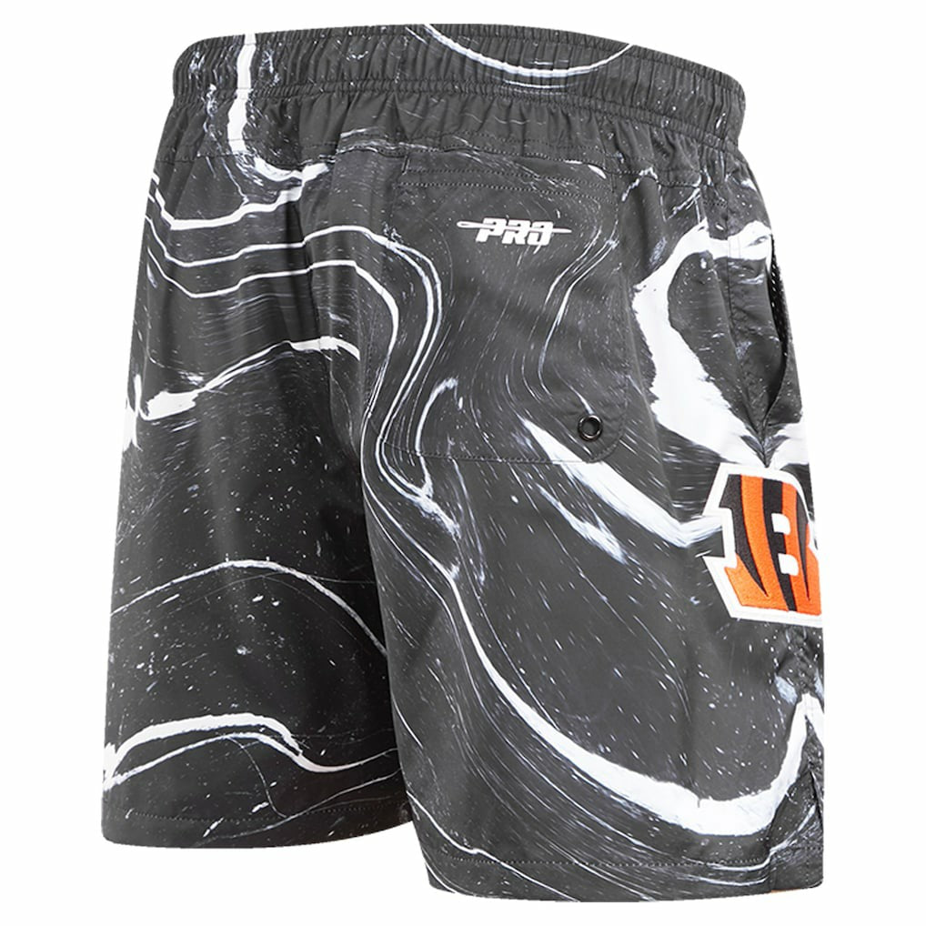 Cincinnati Bengals Pro Standard Allover Marble Print Shorts - Black - NFL