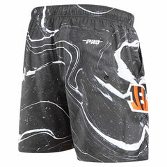 Cincinnati Bengals Pro Standard Allover Marble Print Shorts - Black - NFL