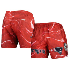 New England Patriots Pro Standard Allover Marble Print Shorts - Red - NFL