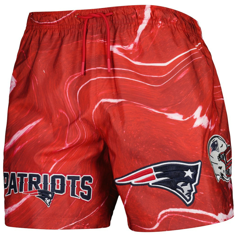 New England Patriots Pro Standard Allover Marble Print Shorts - Red - NFL