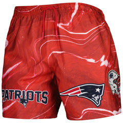 New England Patriots Pro Standard Allover Marble Print Shorts - Red - NFL