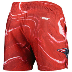 New England Patriots Pro Standard Allover Marble Print Shorts - Red - NFL