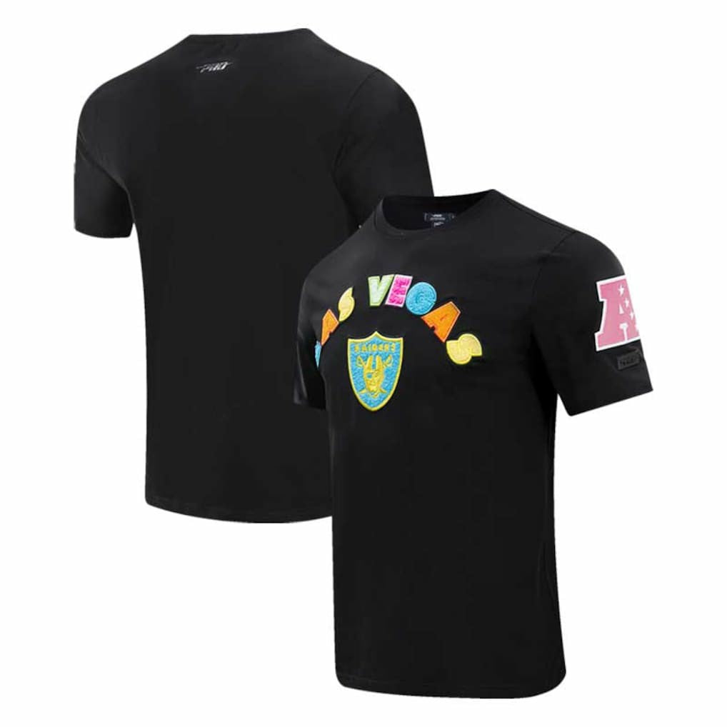 Las Vegas Raiders Pro Standard Neon Graphic T-Shirt - Black - NFL
