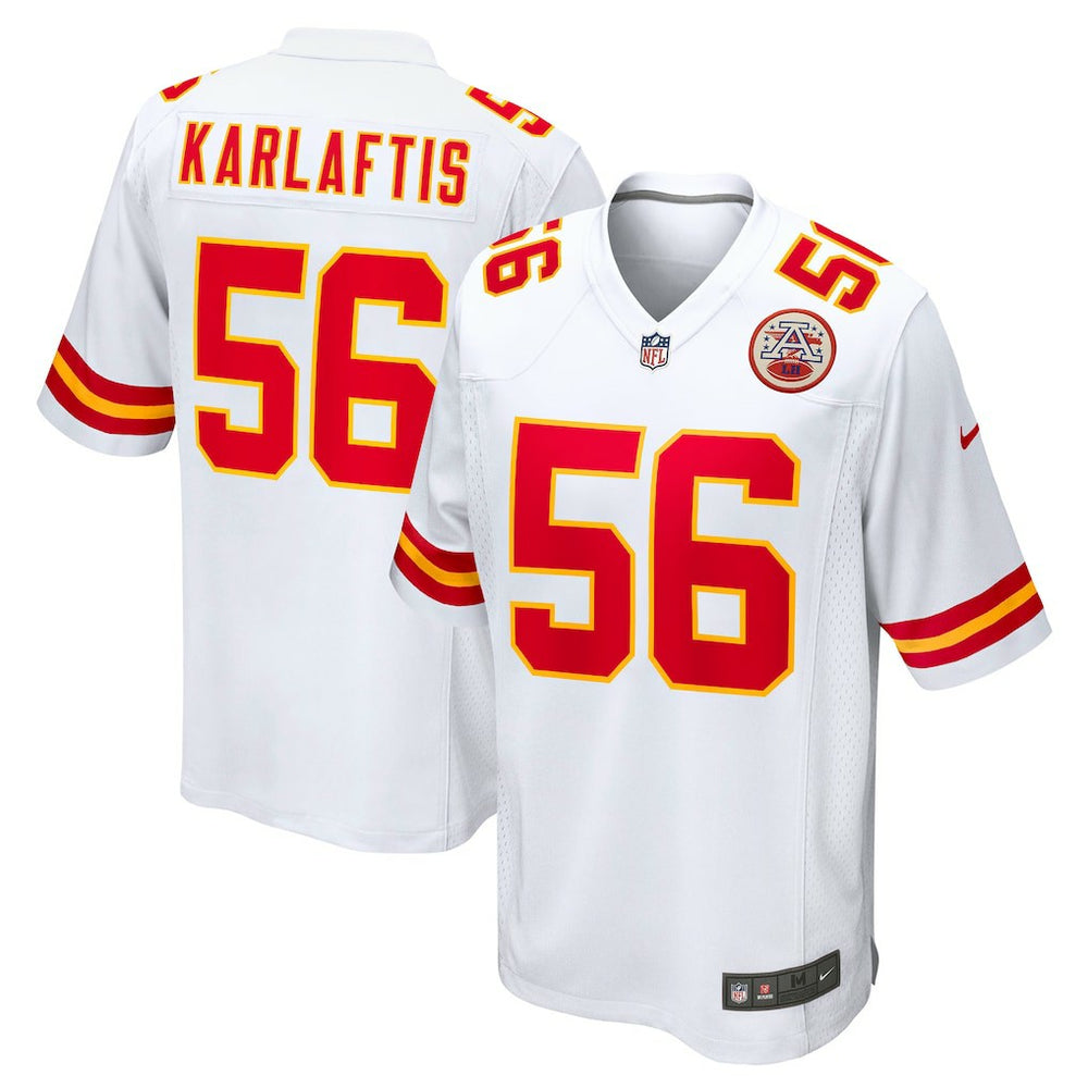 George Karlaftis Kansas City Chiefs Away Game Player Jersey - White - Nike