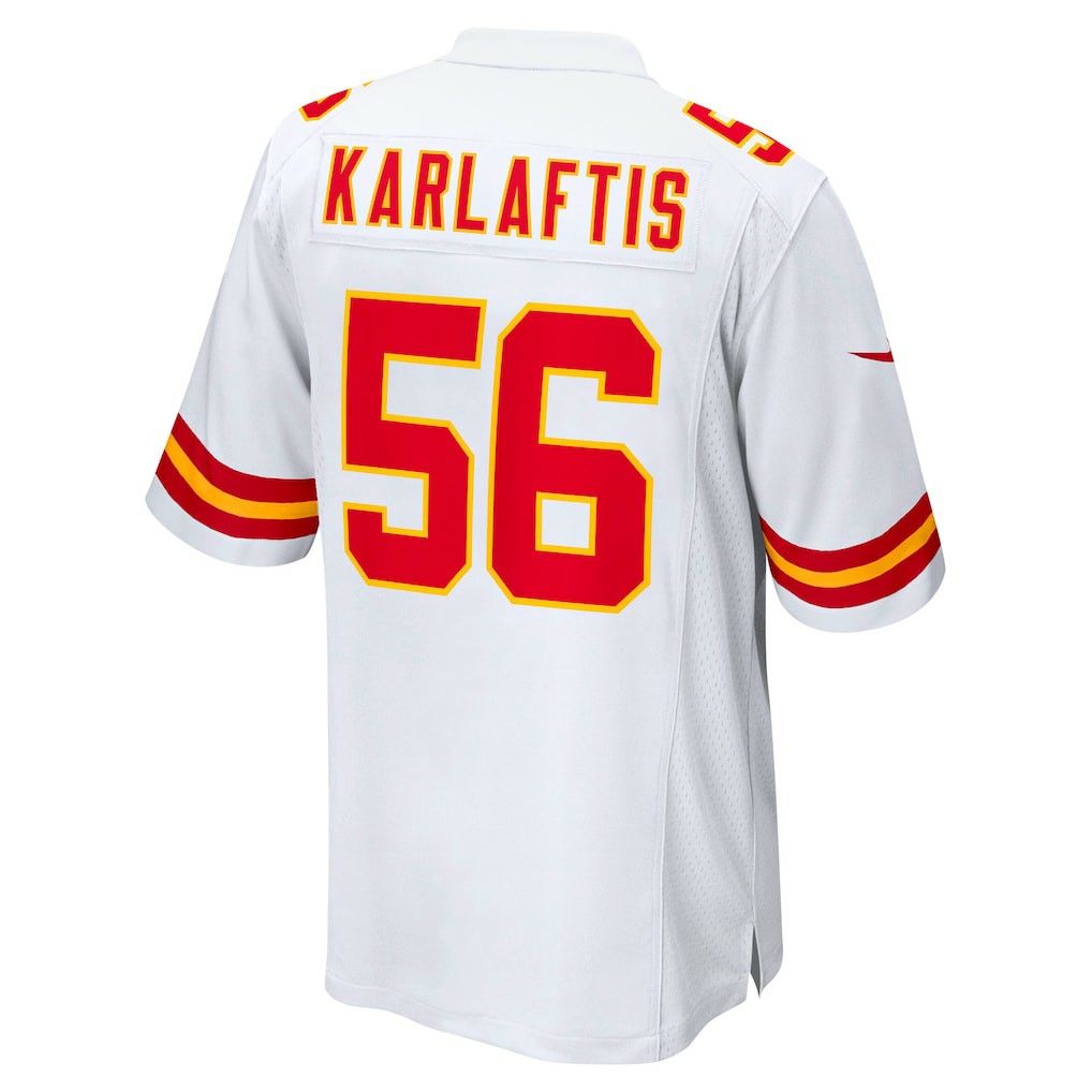 George Karlaftis Kansas City Chiefs Away Game Player Jersey - White - Nike