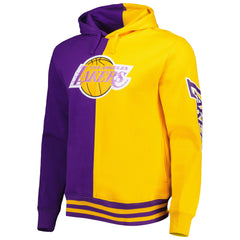 Mitchell & Ness Los Angeles Lakers Hardwood Classics Split Pullover Hoodie Purple/Gold