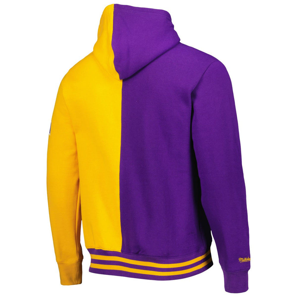 Mitchell & Ness Los Angeles Lakers Hardwood Classics Split Pullover Hoodie Purple/Gold