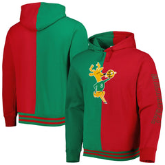 Mitchell & Ness Milwaukee Bucks Hardwood Classics Split Pullover Hoodie Green/Red