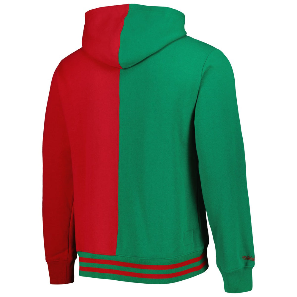 Mitchell & Ness Milwaukee Bucks Hardwood Classics Split Pullover Hoodie Green/Red