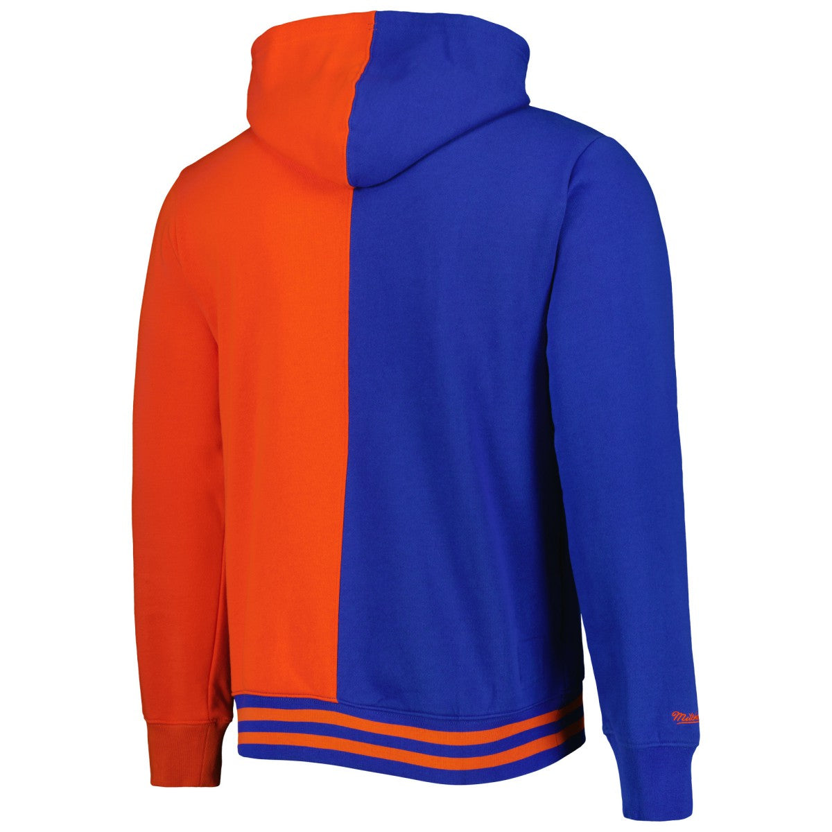 Mitchell & Ness New York Knicks Hardwood Classics Split Pullover Hoodie Blue/Orange