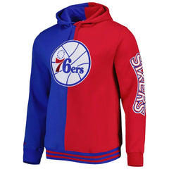 Mitchell & Ness Philadelphia 76ers Hardwood Classics Split Pullover Hoodie Royal/Red
