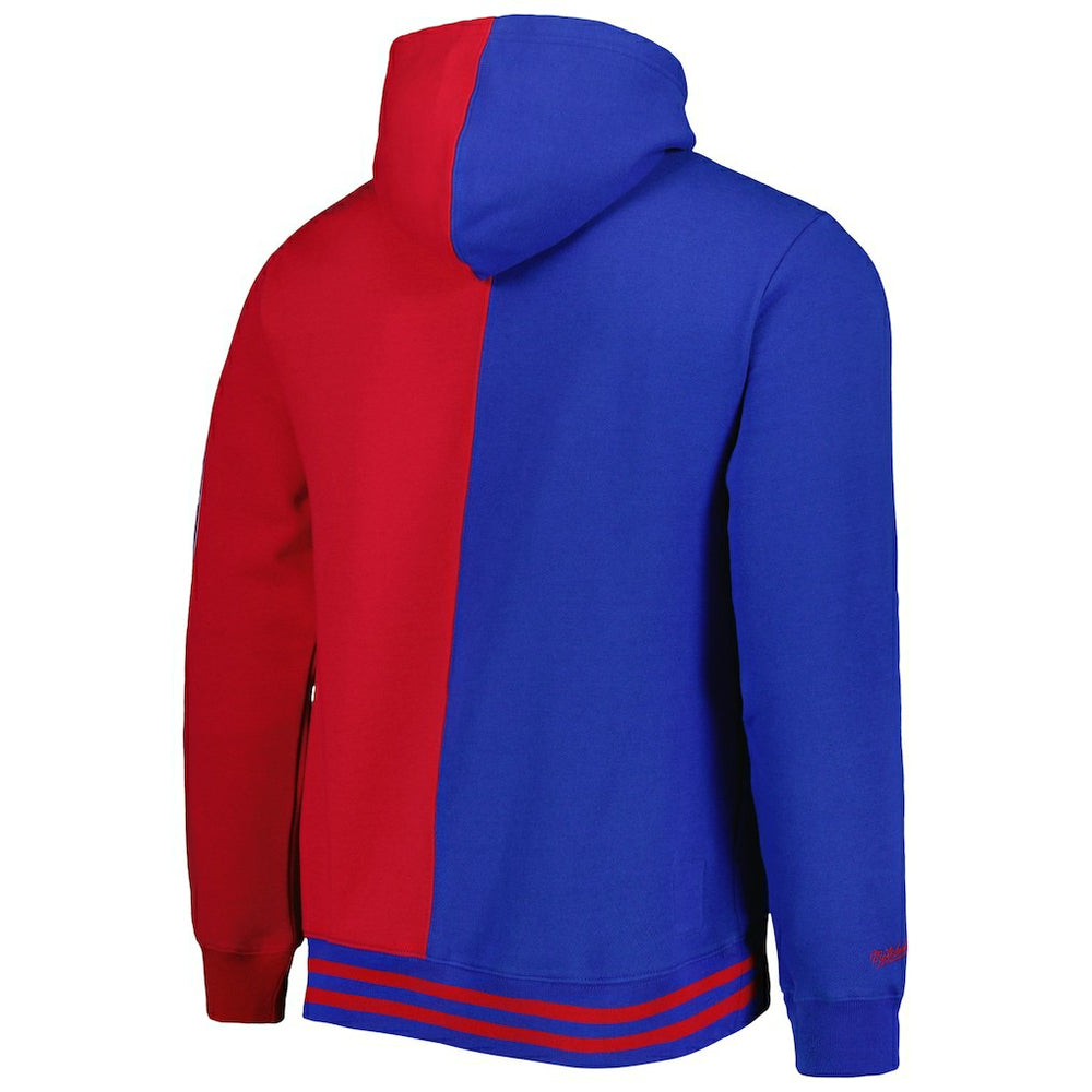Mitchell & Ness Philadelphia 76ers Hardwood Classics Split Pullover Hoodie Royal/Red