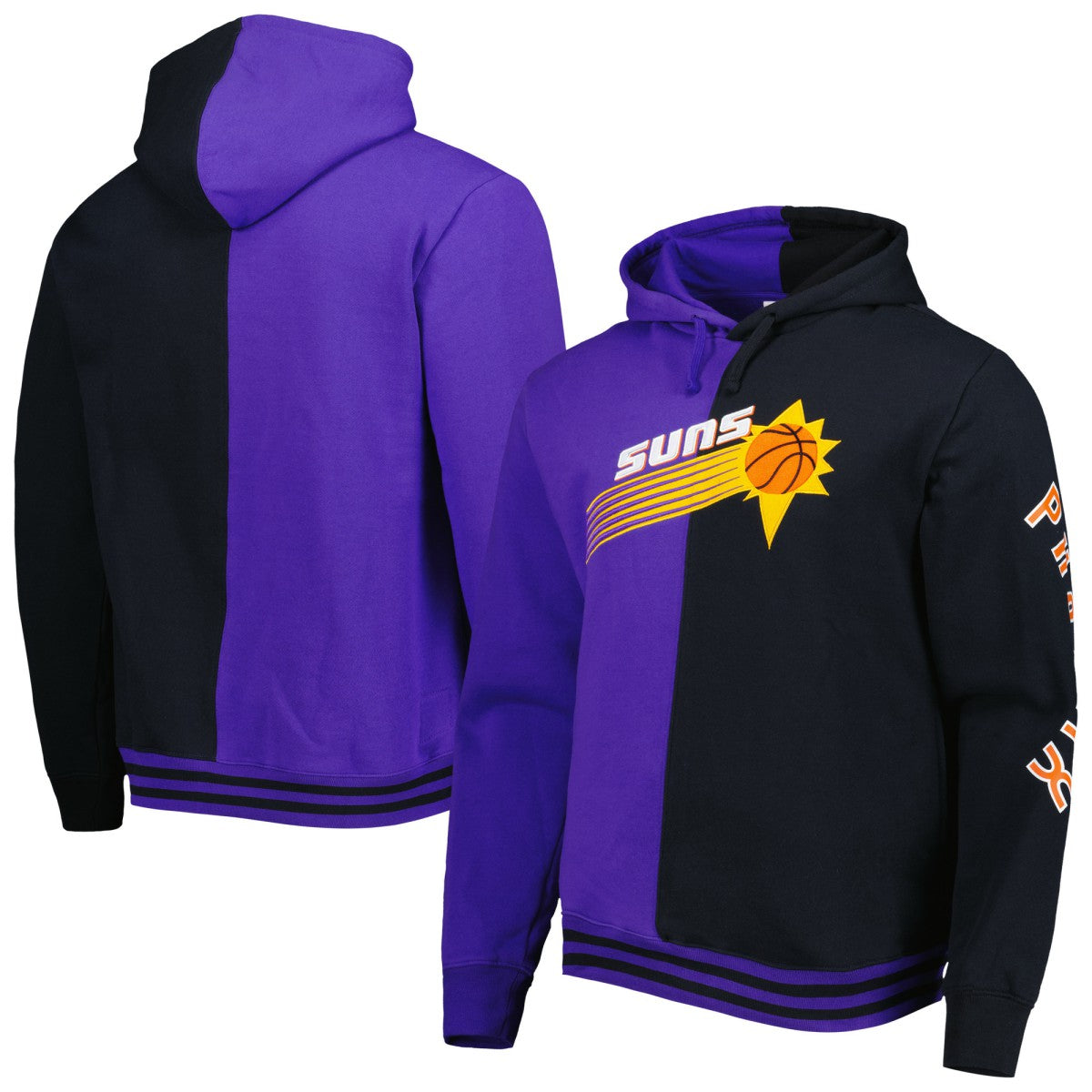 Mitchell & Ness Phoenix Suns Hardwood Classics Split Pullover Hoodie Purple/Black