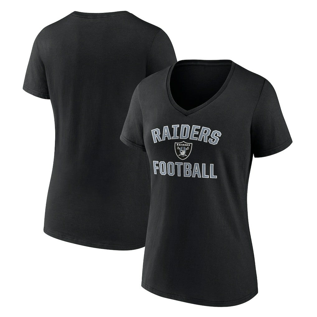 Las Vegas Raiders Victory Arch V-Neck T-Shirt - Black - NFL