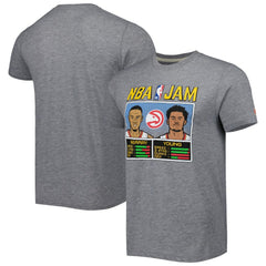 Dejounte Murray & Trae Young Atlanta Hawks Homage NBA Jam Tri-Blend T-Shirt Gray
