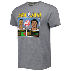 Dejounte Murray & Trae Young Atlanta Hawks Homage NBA Jam Tri-Blend T-Shirt Gray