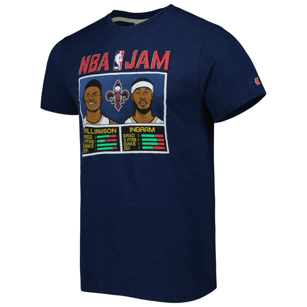 Zion Williamson & Brandon Ingram New Orleans Pelicans Homage NBA Jam Tri-Blend T-Shirt Navy