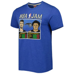 Franz Wagner & Paolo Banchero Orlando Magic Homage NBA Jam Tri-Blend T-Shirt Blue